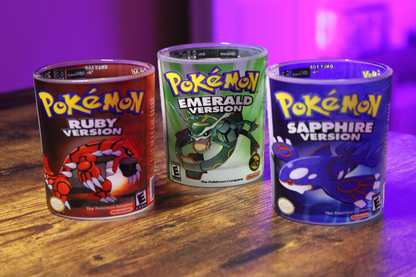 Pokemon Gen. 3 Frosted Whiskey Glass Set