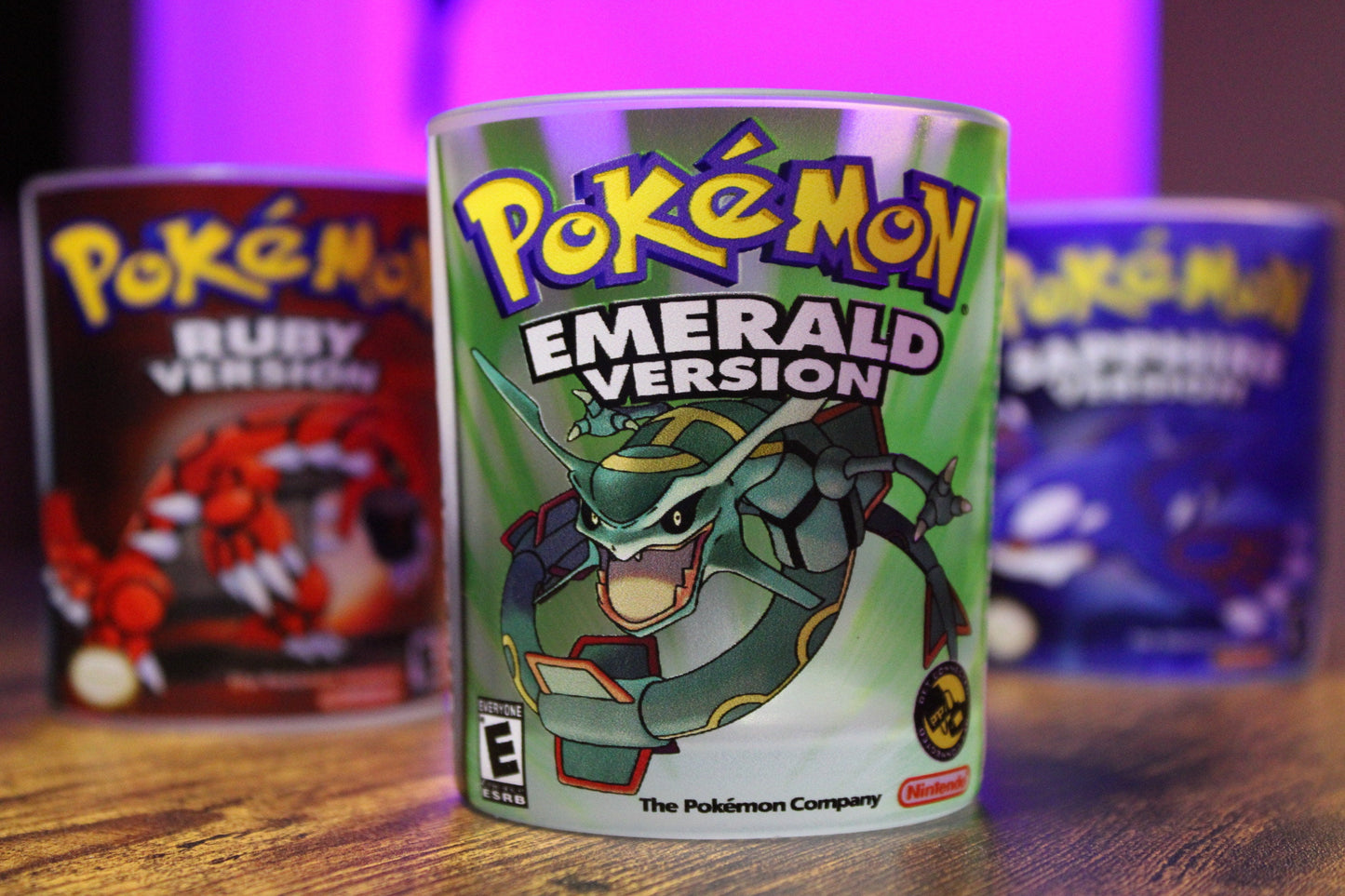 Pokemon Gen. 3 Frosted Whiskey Glass Set