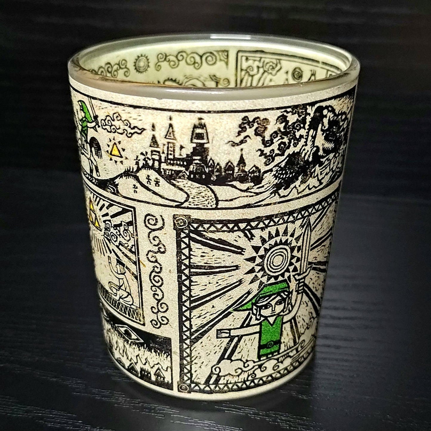Zelda Wind Waker Textured Glass Whiskey Tumbler Set